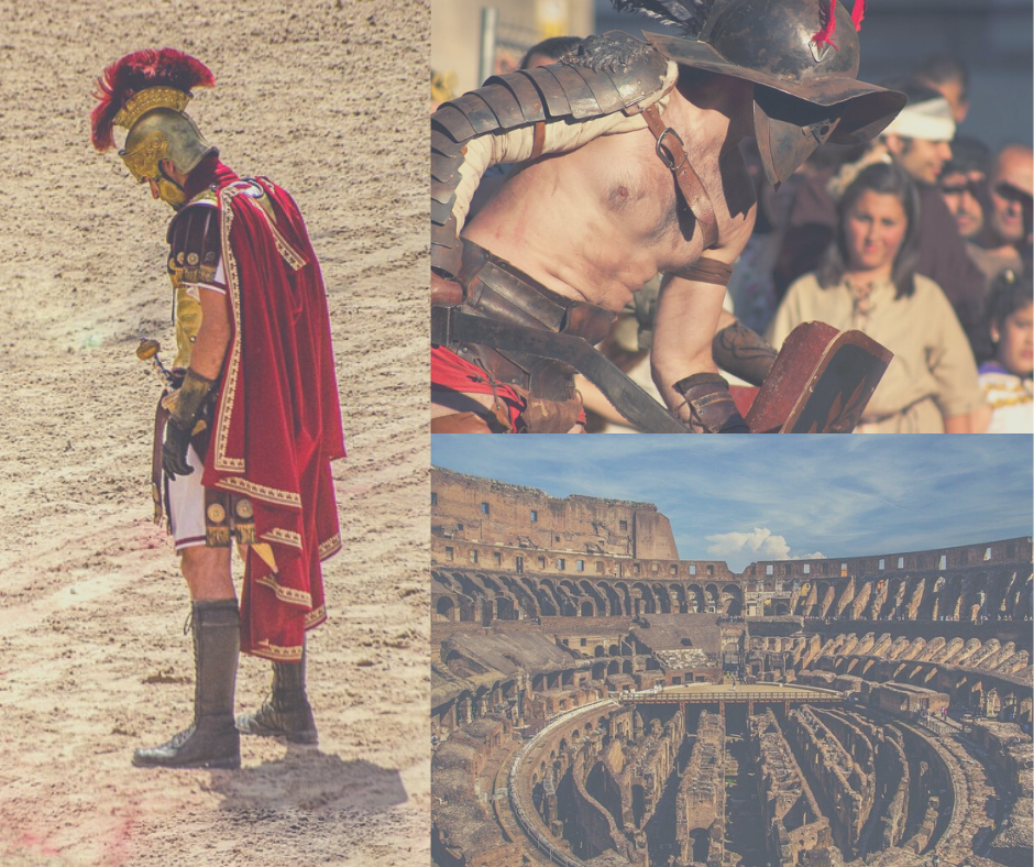 Gladiatore e Legionari Romani